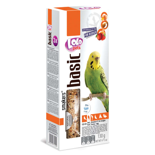 LOLO PETS Stapici Mix (med, voce i jaja), za tigrice, 3u1, 3kom/130g
