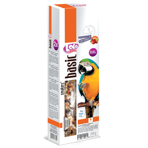 LOLO PETS Stapici za velike papige, orasasti plodovi i voce, XXL, 2 kom/250 g