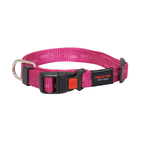 MATIS Klik Ogrlica za psa Dogy Paws 1,5cm/30-43cm, malina