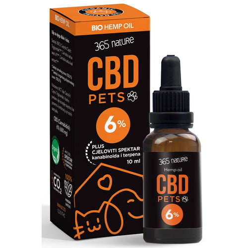 365 NATURE Pets CBD 6% ulje konoplje za pse i macke, 10ml