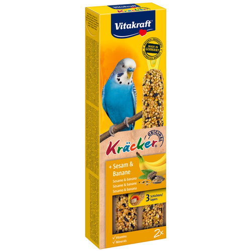 VITAKRAFT Stapici sa sezamom i bananom, za male papige, 2 kom/60g