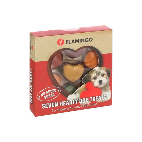 FLAMINGO Seven Heart, Praline za pse, mix okusa, 114g/7kom