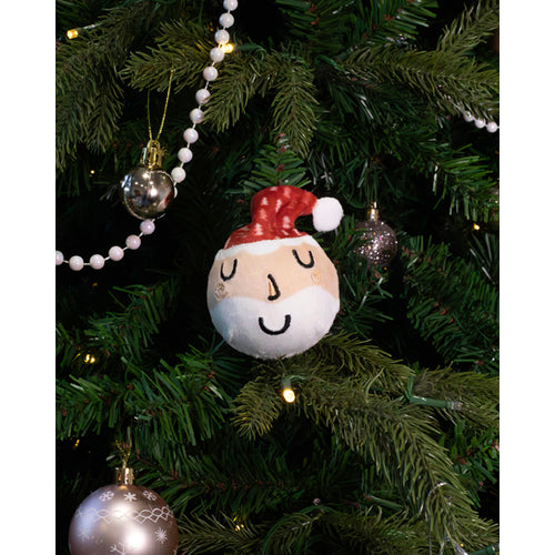 CUPID&COMET Igračka za pse Blagdanska loptica Santa, guma, 6,5x10cm