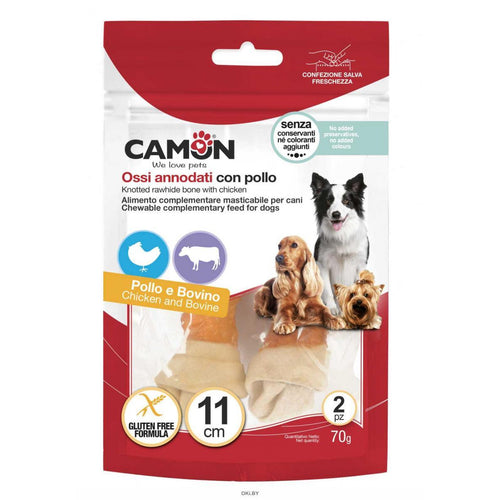 CAMON Poslastica za pse Kost u Čvoru, s Piletinom, 2kom/11cm, 70g