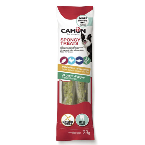 CAMON Spongy treats od batata, dentalna poslastica bez glutena, razni okusi, 28g