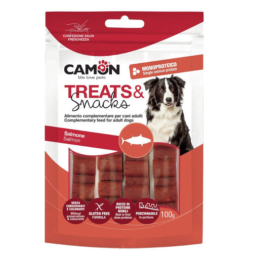 CAMON Treats&Snacks, losos, monoproteinska poslastica za pse, bez glutena, 100g