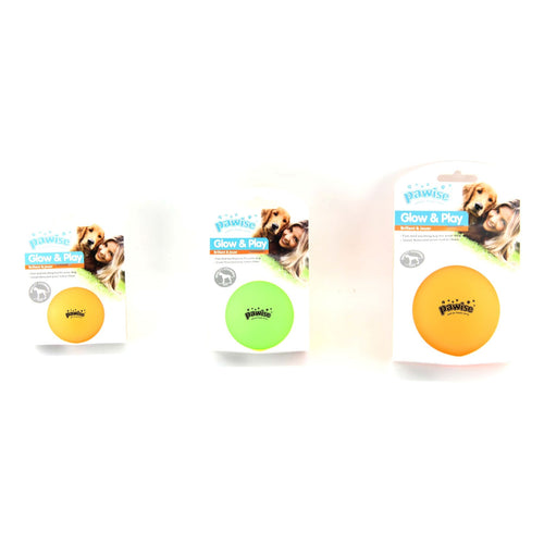 PAWISE Igračka za pse Glow & Play, lopta svjetleća, razne boje