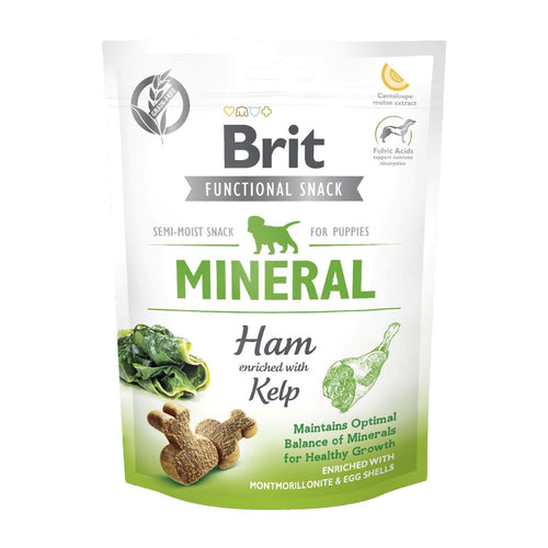 BRIT Functional Snack Mineral PUPPY, šunka, obogaćeno algom kelp, 150g