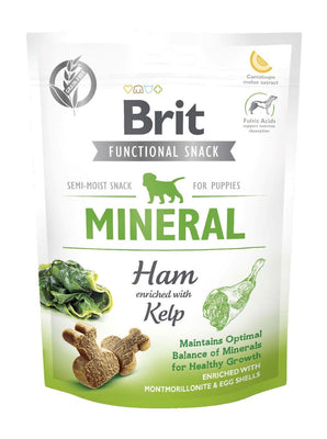 BRIT Functional Snack Mineral PUPPY, šunka, obogaćeno algom kelp, 150g