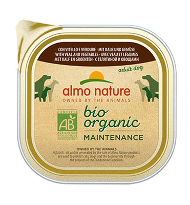 ALMO NATURE Bio Organic Maintenance, s teletinom i povrcem, pasteta za pse, 300g