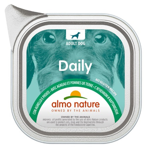 ALMO NATURE Daily, s janjetinom i krumpirom, pasteta za pse, 100g