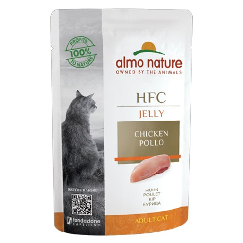 ALMO NATURE HFC, piletina u zeleu, vrecica za macke, 55g