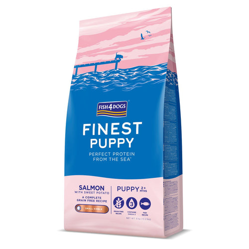 FISH4DOGS Finest PUPPY Small, losos/batat, bez zitarica, mali briketi