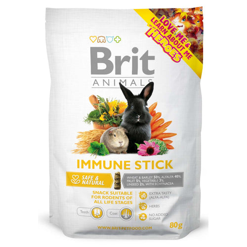BRIT ANIMALS Immune Stick - poslastica za glodavce i kunice 80g