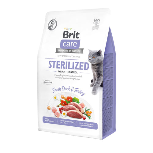BRIT CARE Cat Sterilized Weight Control, bez zitarica, 7 kg