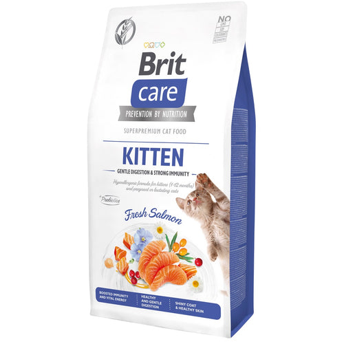 BRIT CARE KITTEN Gentle Digestion & Strong Immunity, losos, bez zitarica, 7kg