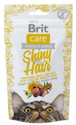 BRIT CARE Shiny Hair, funkcionalna socna poslastica s lososom, bez zitarica 50g