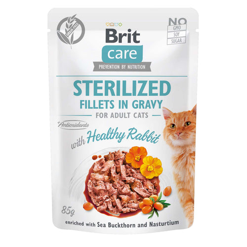 BRIT CARE Sterilised, fileti kunicevine u umaku, 85g