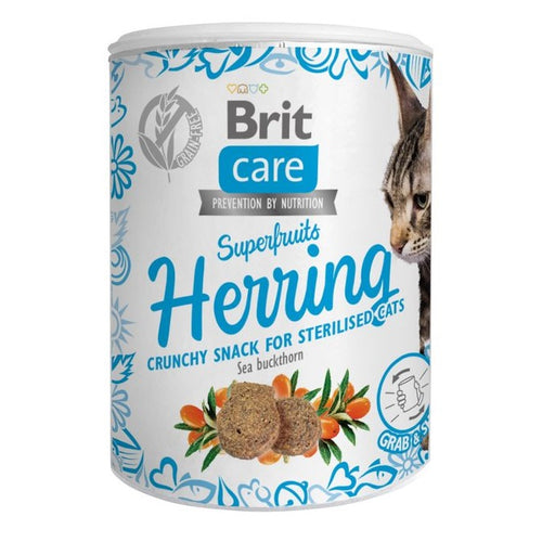 BRIT CARE Superfruits, haringa, hrskava poslastica bez zitarica, 100g