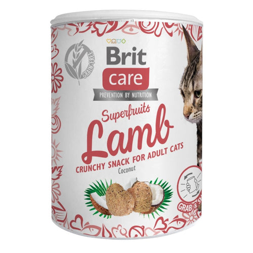 BRIT CARE Superfruits, janjetina, hrskava poslastica, bez zitarica, 100g