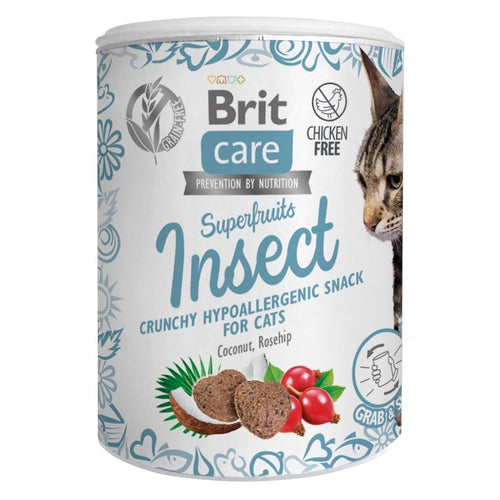 BRIT CARE Superfruits, kukci, hrskava poslastica, bez zitarica, 100g