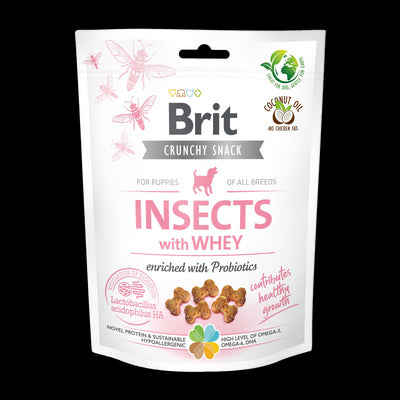 BRIT Crunchy PUPPY, poslastica, insekti sa sirutkom, s probioticima, 200 g
