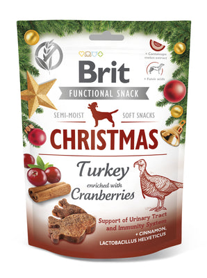 BRIT Functional Snack Christmas, puretina obogacena brusnicom, 150g