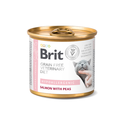 BRIT GF VD Cat Hypoallergenic, kod intolerancija na hranu, konzerva 200g