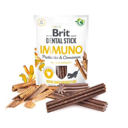 BRIT Immuno, dentalna poslastica za pse s dodatkom probiotika i cimeta, 7kom