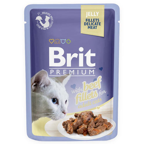 BRIT PREMIUM Fileti u zeleu s govedinom, 85 g