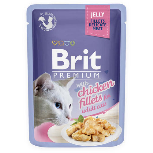 BRIT PREMIUM Fileti u zeleu s piletinom, 85 g