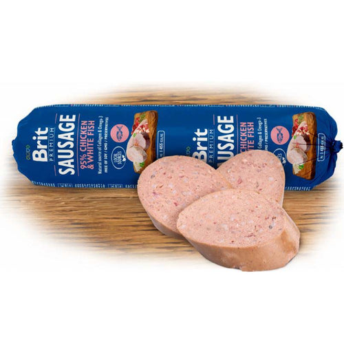 BRIT PREMIUM Kobasica s piletinom i bijelom ribom, 800g