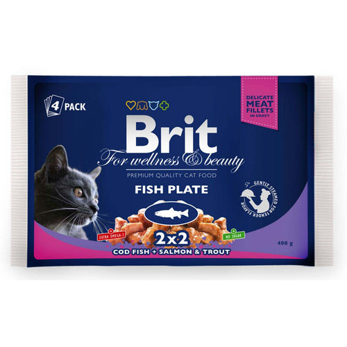 BRIT PREMIUM Riblji obrok, 400g (4x100 g)