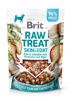 BRIT Raw Treat Skin&Coat, liofizirana poslastica za pse, piletina i riba, 40g