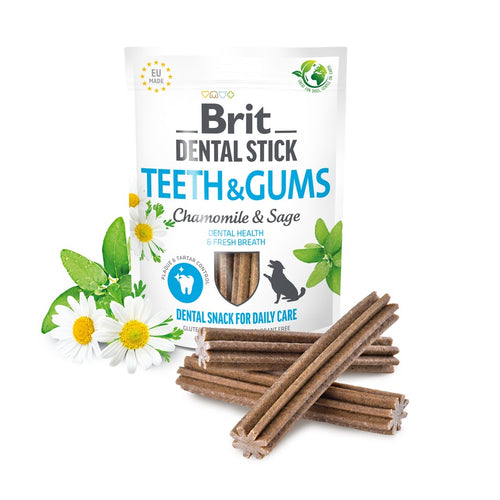 BRIT Teeth & Gums, dental. poslastica za pse s dodatkom kamilice i kadulje, 7kom