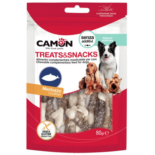 CAMON Fishskin&Bone, poslastica s bakalarom, 80g