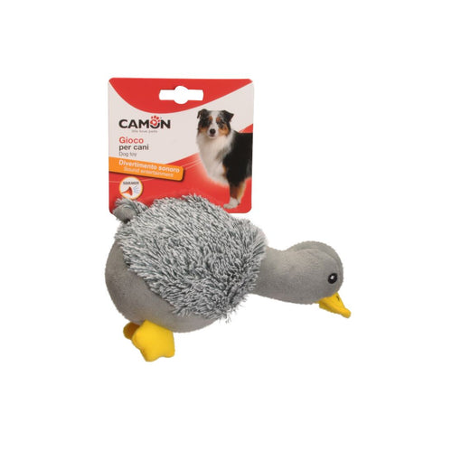 CAMON Igracka za pse Patka, zvucna, 20cm, siva