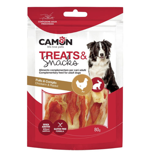 CAMON Kunicevo uho s piletinom, poslastica za pse, 80g