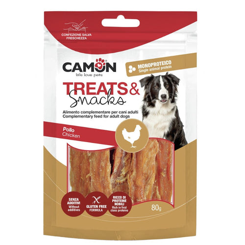 CAMON Treats&Snacks, trakice piletine, poslastica za pse, 80g