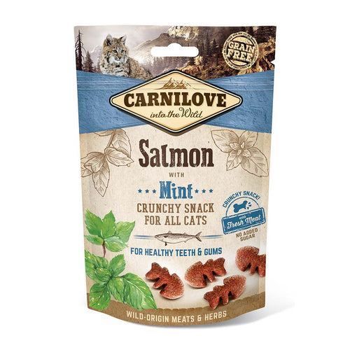 CARNILOVE Crunchy Snack, losos s mentom, sa svjezim mesom, 50g