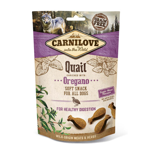 CARNILOVE Soft Snack, prepelica s origanom, polumeka poslastica, 200g