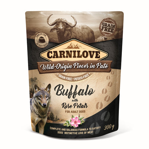 CARNILOVE Wild Origin, pasteta, meso bivola s ruz. laticama, bez zit., 300g