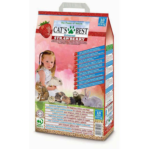 CAT'S BEST Universal Jagoda, upijajuci biljni pijesak za ljubimce,mirisni, 5,5kg