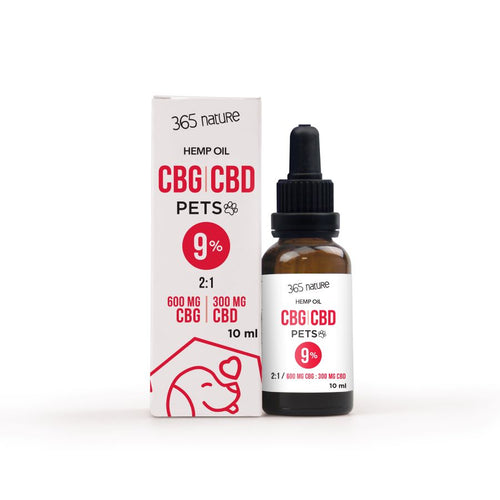 365 NATURE Pets CBG/CBD 9% ulje konoplje za zivotinje, 10ml