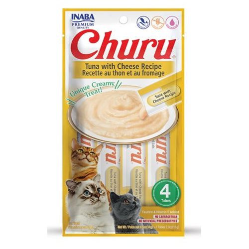CHURU Puree, krema, tunjevina s aromom sira, 4x14g