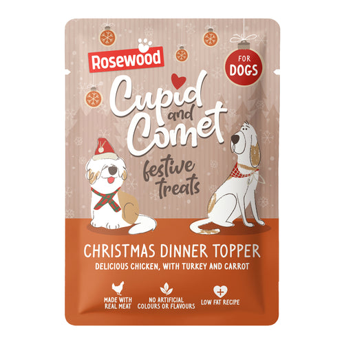 CUPID&COMET Christmas Dinner Topper, piletina i puretina, za pse, 85g