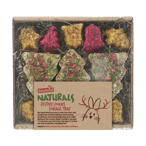 CUPID&COMET Naturals Festive Cookies Forage Tray, poslastice za male zivotinje
