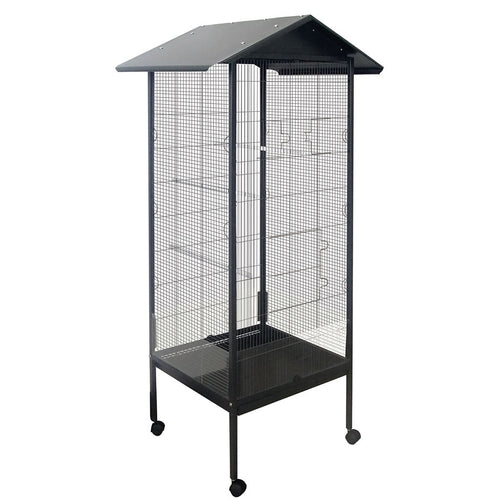 DUVO+ Volijera Veronica, za manje ptice, 55x55x161cm, siva