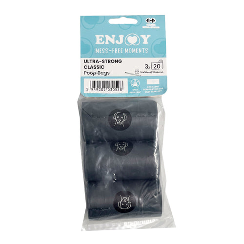 ENJOY Vrecice za izmet Ultra Strong Classic, 3 role x 20 vrecica