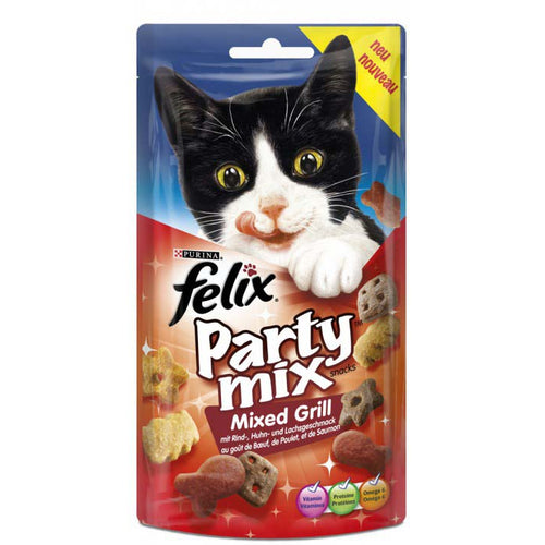 FELIX Party Mix Grill, poslastica s okusom govedine, piletine i lososa, 60g
